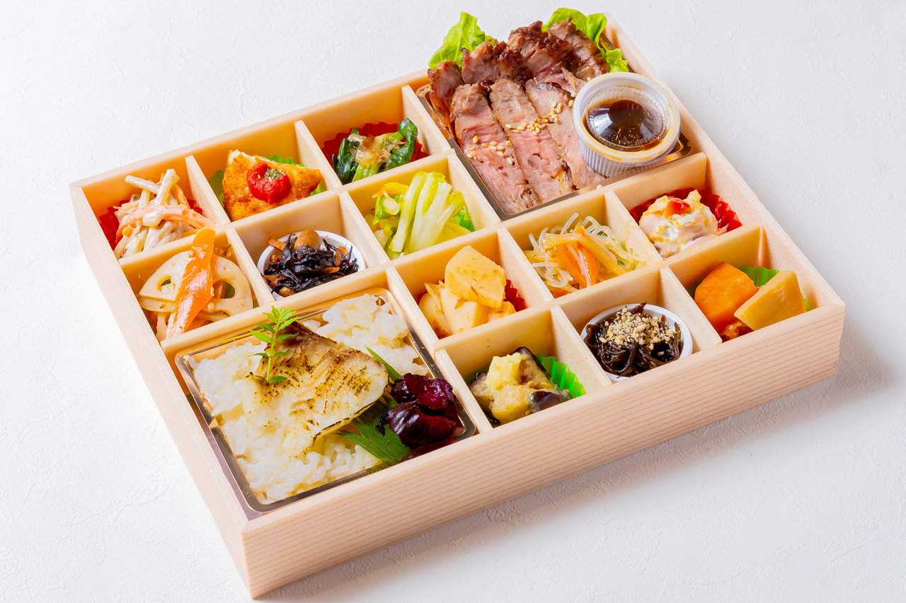 鯛めしとステーキ錦御膳