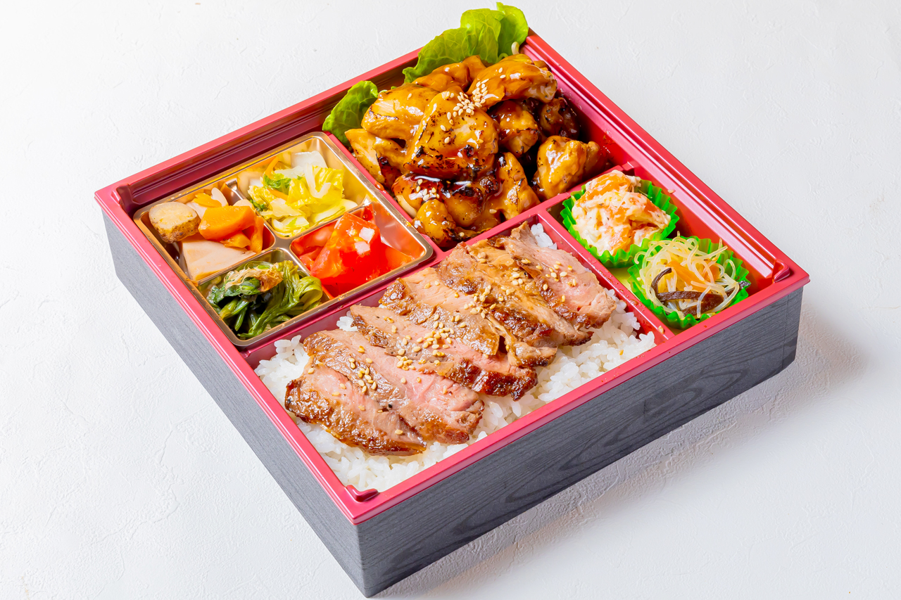 ステーキ焼肉亭ステーキ重&グリルチキン御膳